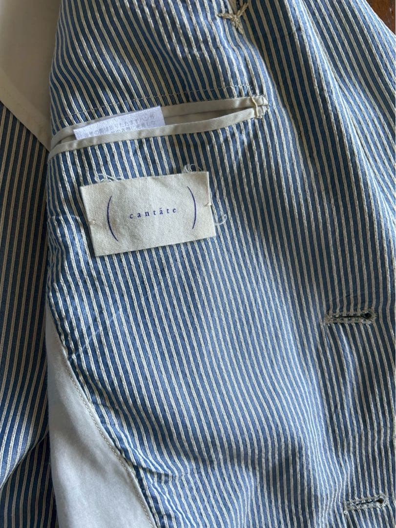 Cantate カンタータ シルクストライプジャケット