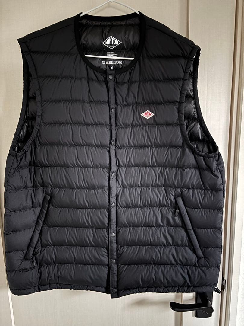 【美品】DANTON ダウンジャケット　 インナーダウンベスト ブラックXL