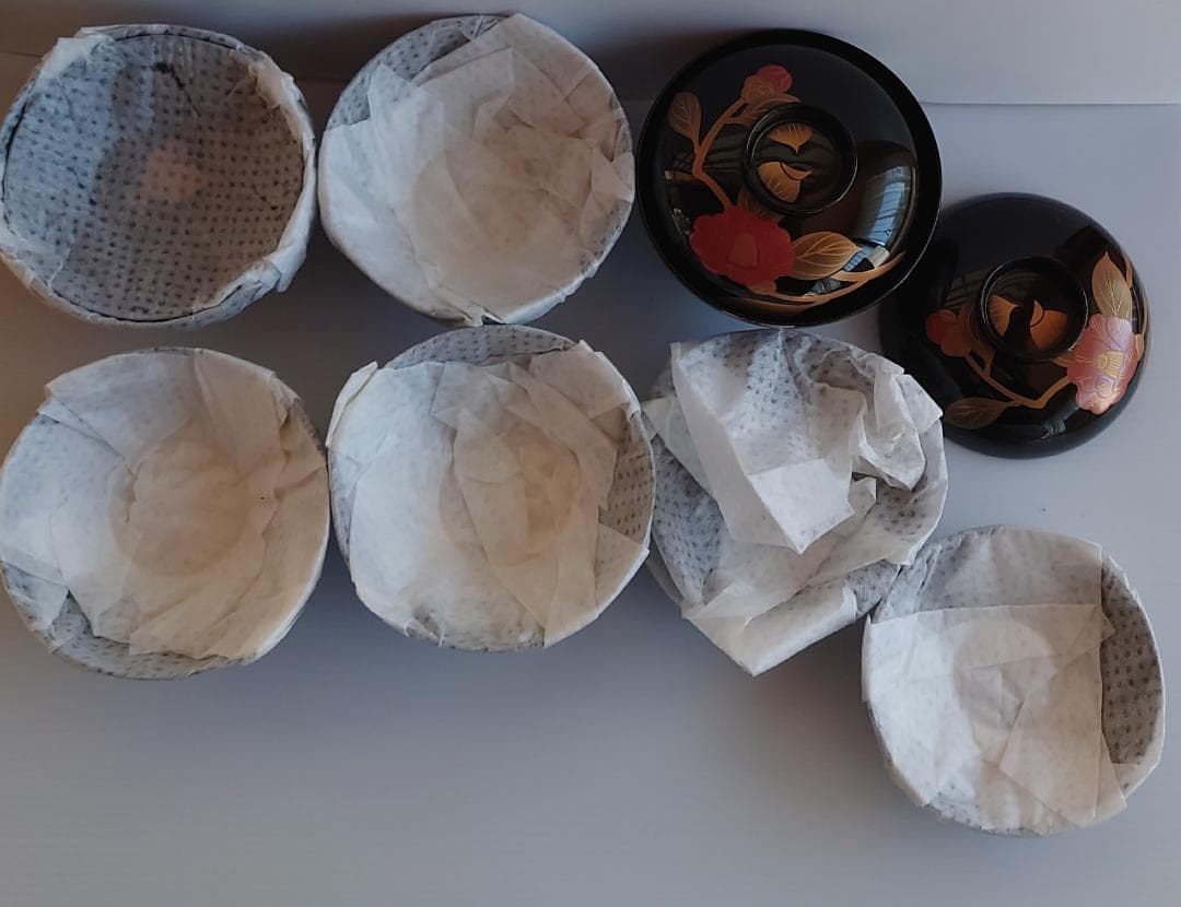 【メル96644】越前塗　吸物椀　一美作（５セット）