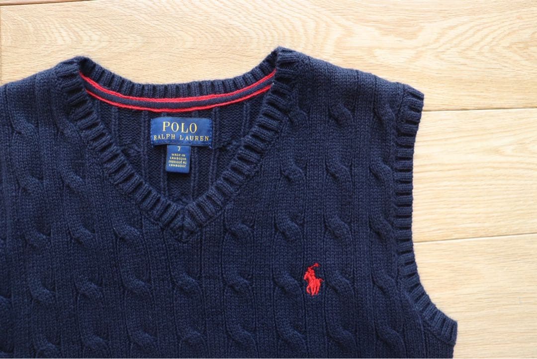 ラルフローレン120フォーマルスーツ5点紺ブレザー入学式結婚式美品