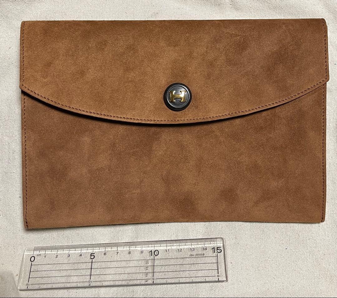 【最終価格】エルメス　スエードクラッチバッグ　保存袋あります