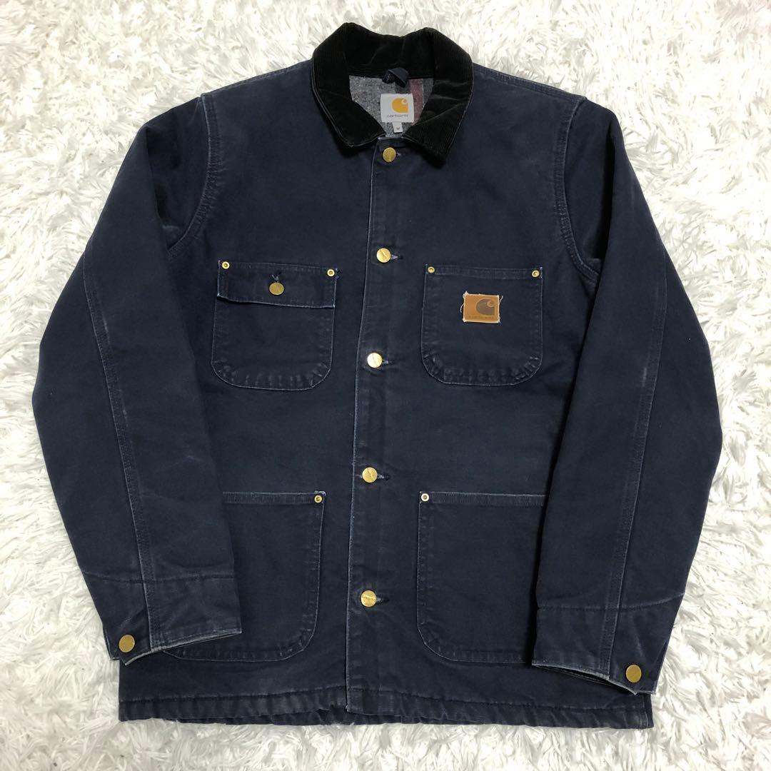 カーハート　ミシガンチョアコート　ネイビー　ブランケット