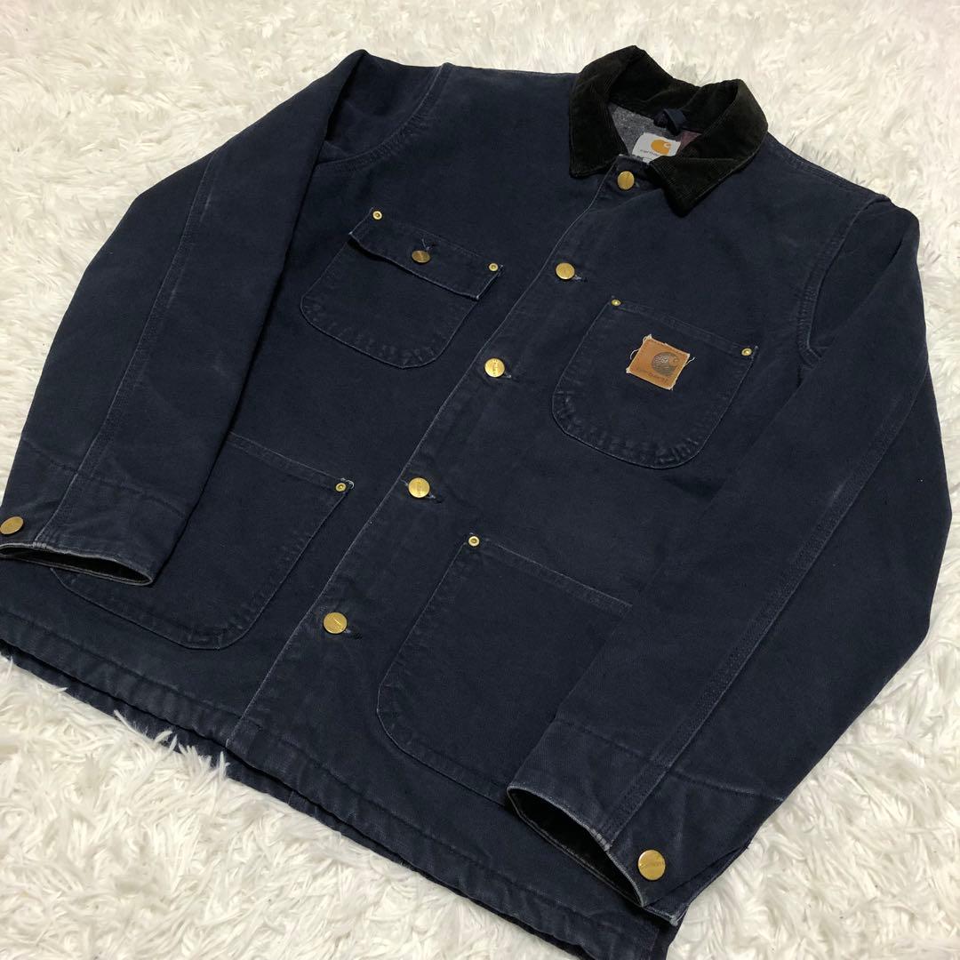 カーハート　ミシガンチョアコート　ネイビー　ブランケット
