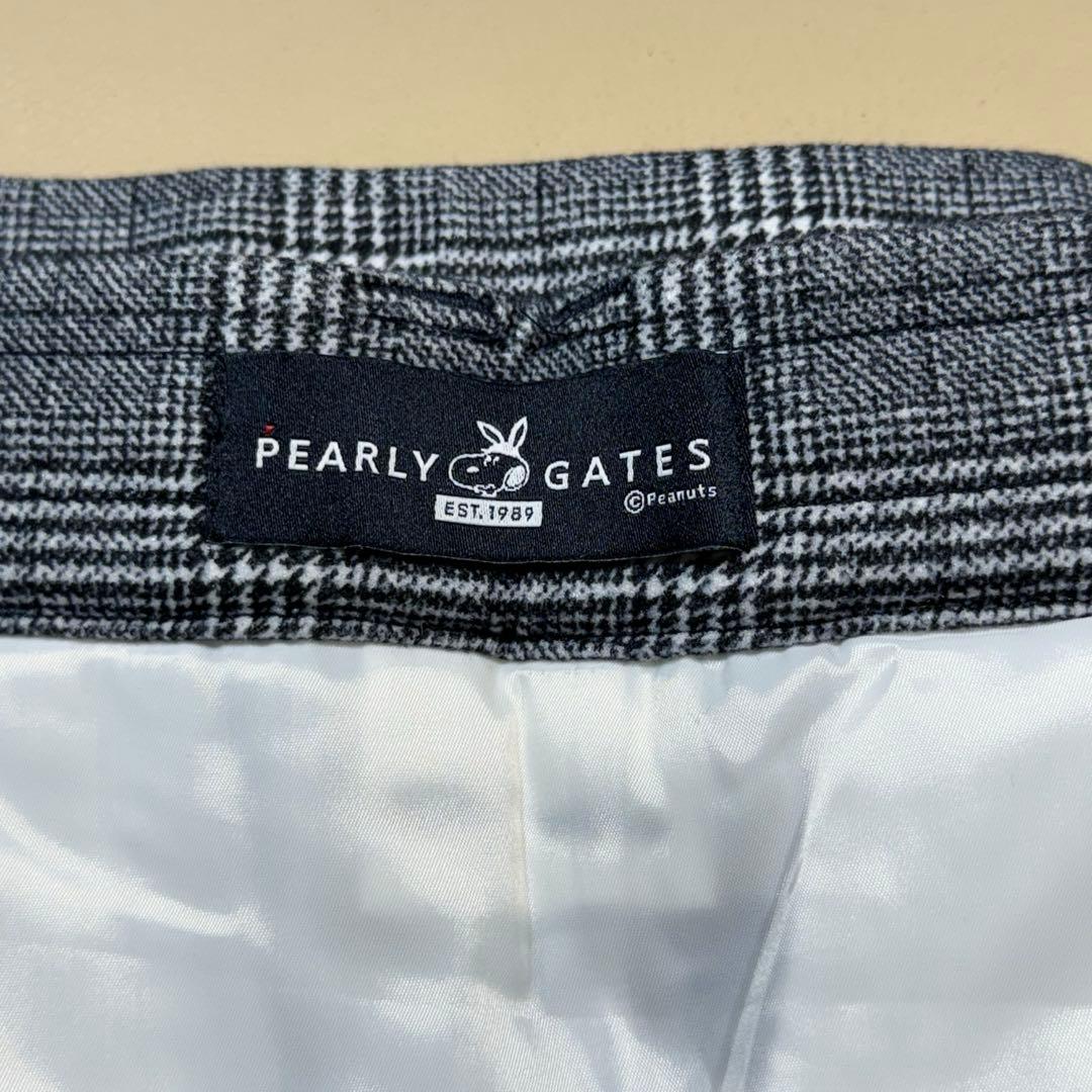 美品【PEARLY GATES×SNOOPY】グレンチェック ゴルフスカート 1