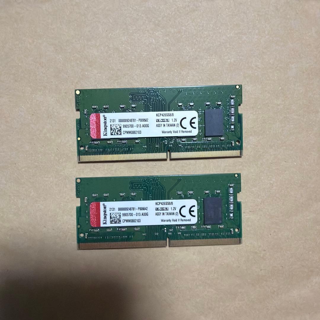 KCP426SS8/8 DDR4 ノート用16GB(8GBx2)