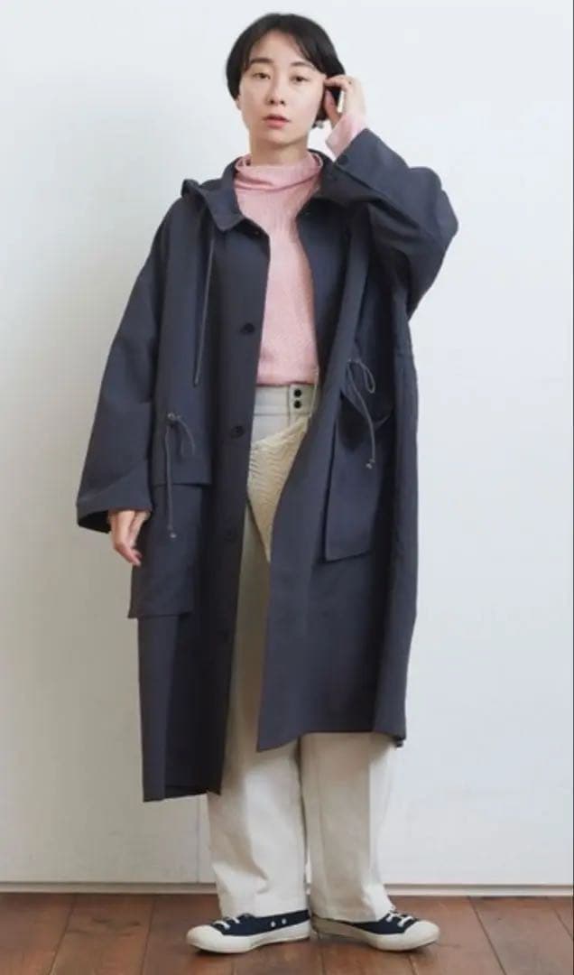 【yuni】 Pe washer hooded コート