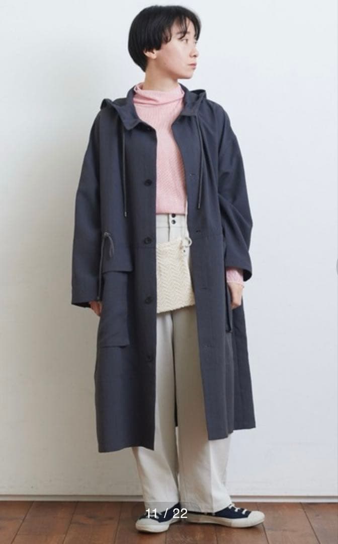 【yuni】 Pe washer hooded コート
