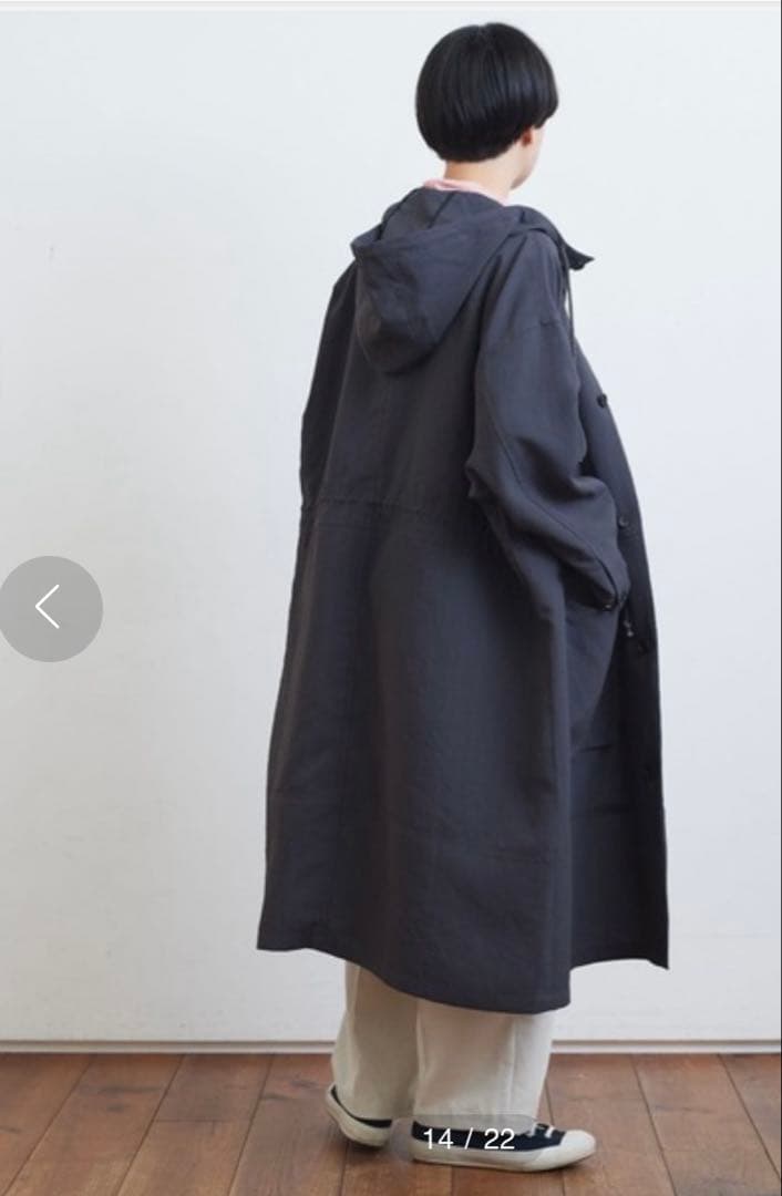 【yuni】 Pe washer hooded コート