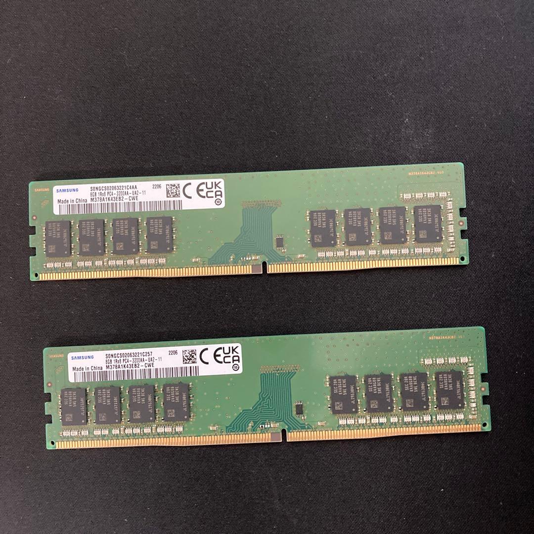 Samsung DDR4-3200MHz UDIMM メモリー 8GBx2枚