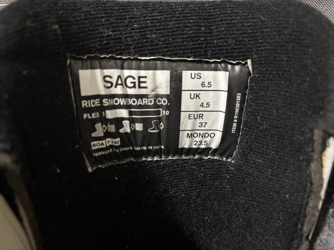 【美品】RIDE SAGE スノーボードブーツ