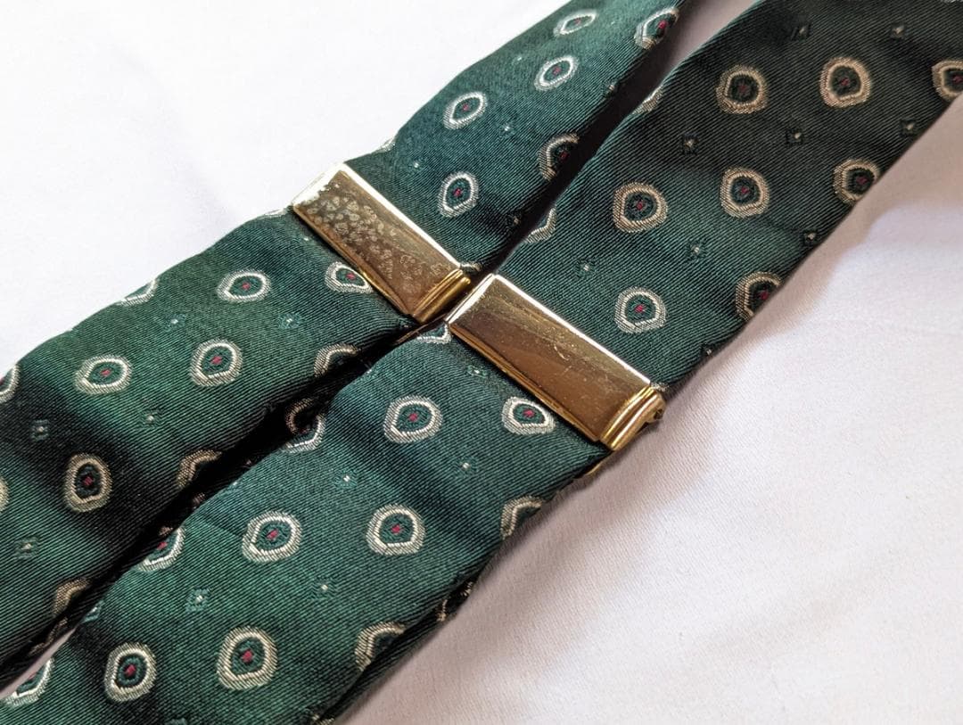 ポロラルフローレン ヴィンテージ アメリカ製シルクサスペンダー グリーン