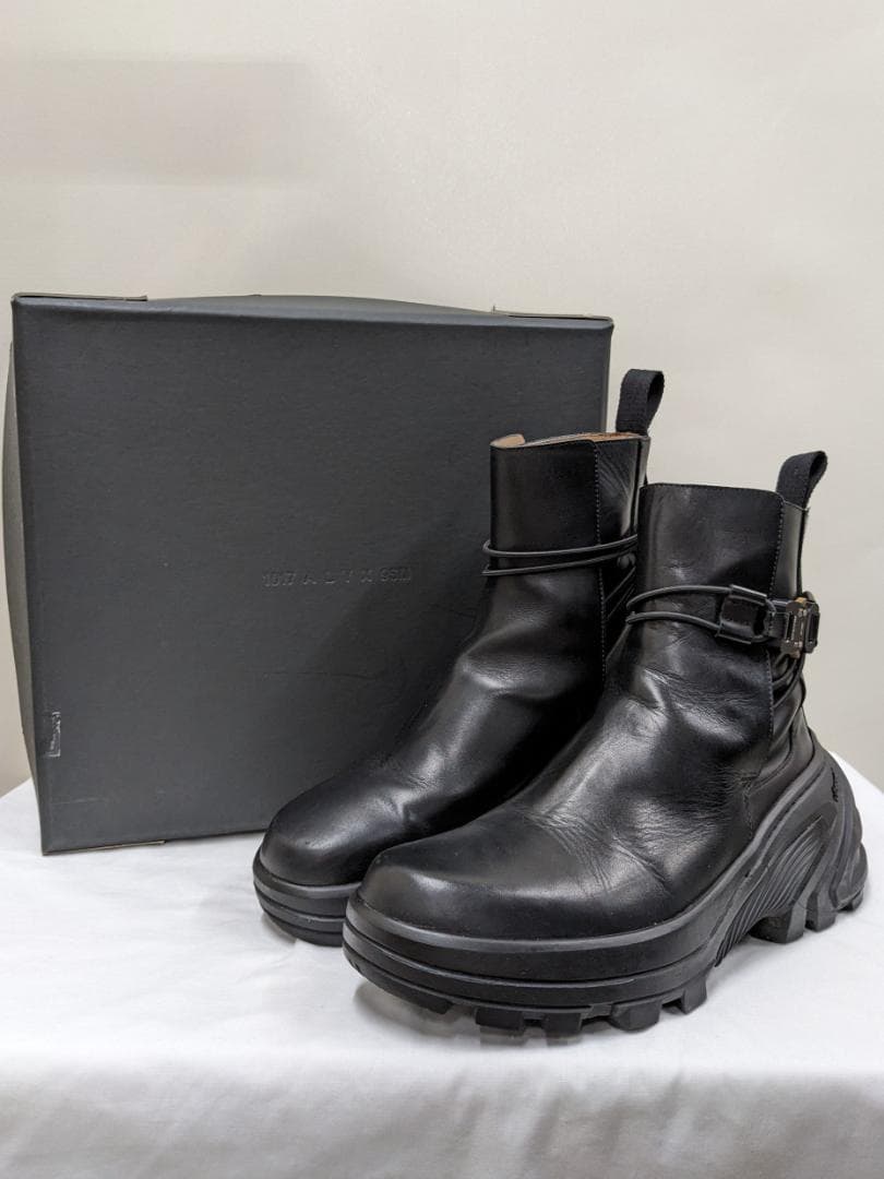 アリクス/バックルチェルシーブーツ/レザー/ビブラムソール/27.5cm前後