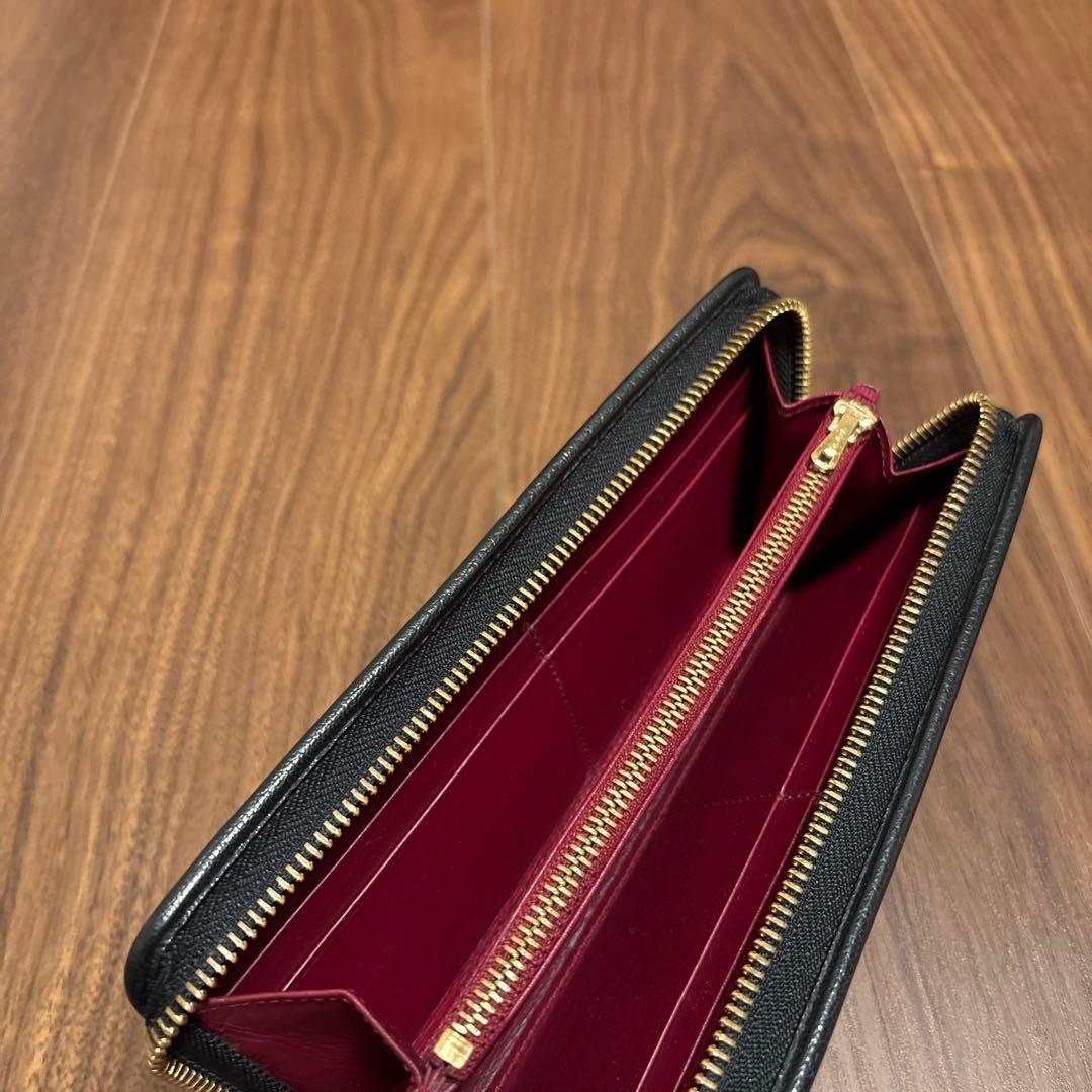 aya　美品　LOEWE ブラック レザー 長財布