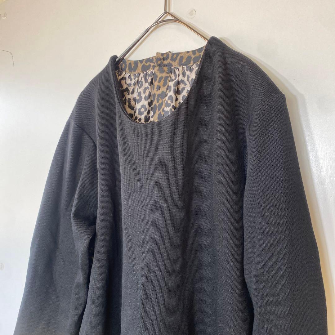 ま*ん様 新品ビアズリーBEARDSLEY レオパード柄ティアードチュニックフリ