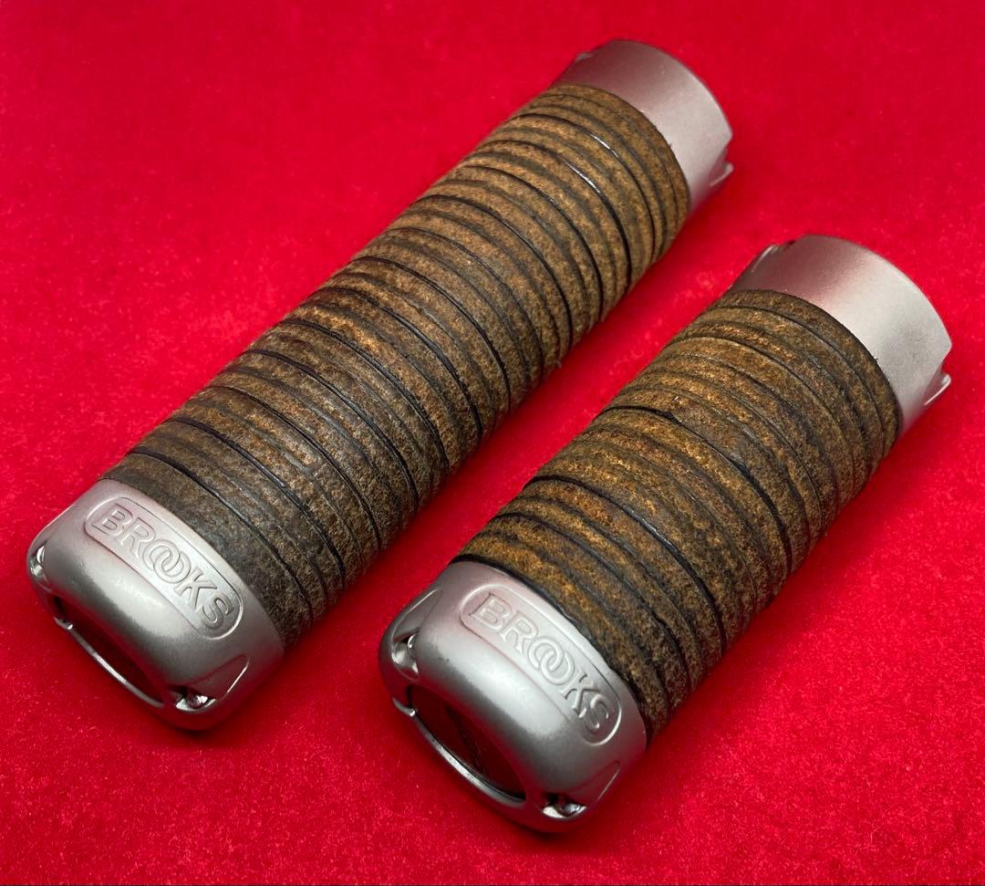 パーツ BROOKS PLUMP LEATHER GRIPS BLACK