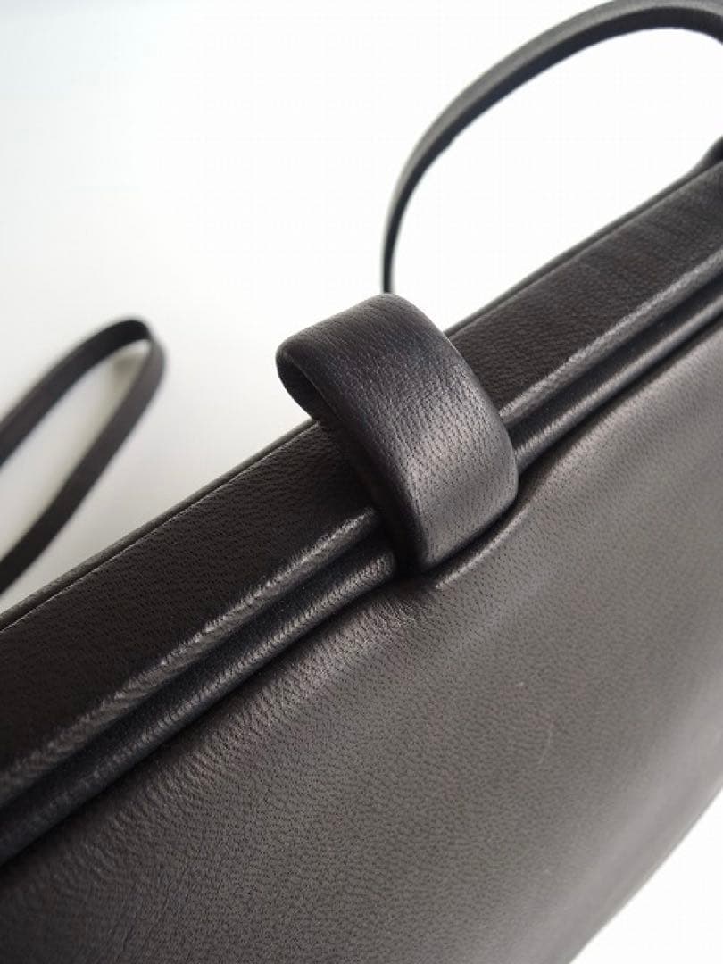 Aeta ディアレザー　ブラックショルダーバッグ　M
