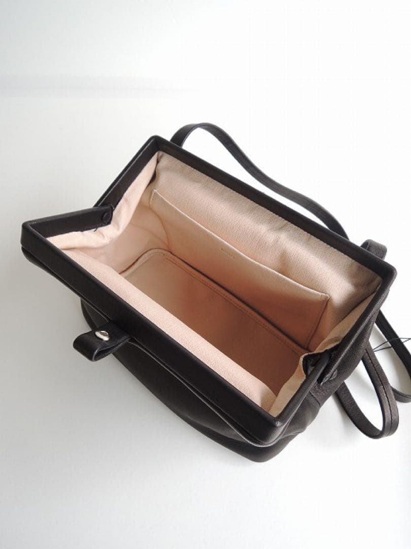 Aeta ディアレザー　ブラックショルダーバッグ　M