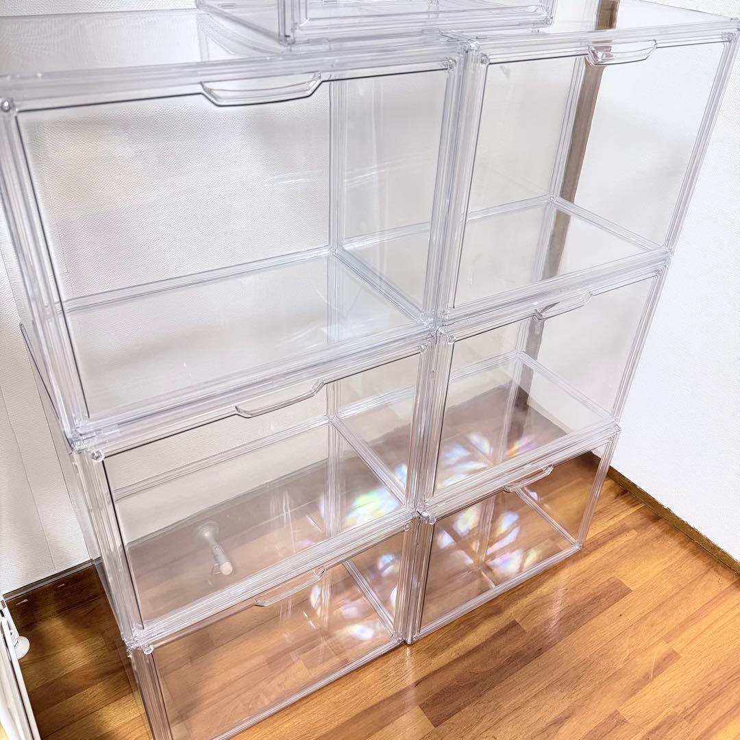 3COINS⭐︎スリコ⭐︎2WAYマルチクリアボックスワイド 6個⭐︎おまけ付き