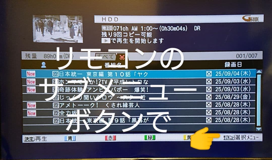 大容量1TB/三菱/DVR-BZ130/CMカット/最高画質で130時間/W録