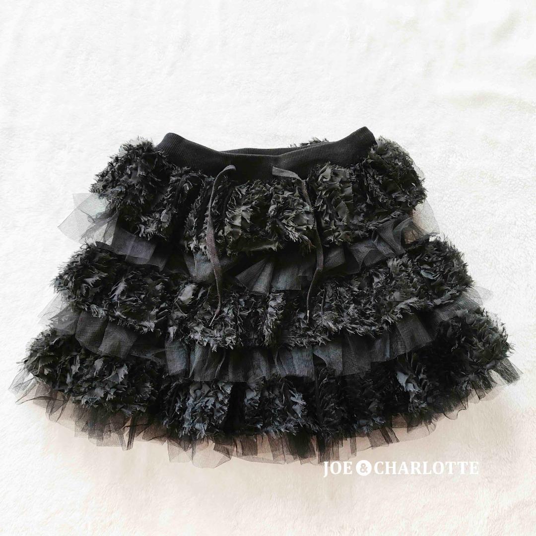 ダーリッチ darich ミックスレースフリルミニスカート ブラック FL