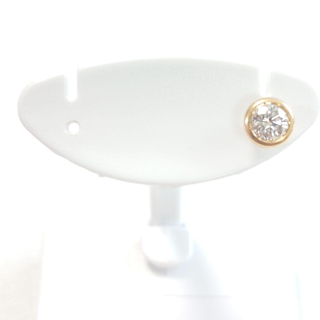 【美品】ティファニー K18 バイザヤード ダイヤ ピアス 片耳用 7033