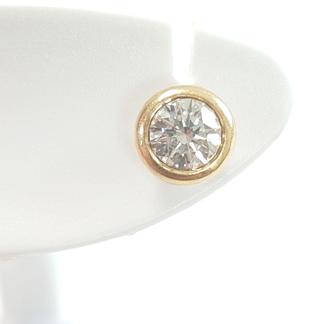 【美品】ティファニー K18 バイザヤード ダイヤ ピアス 片耳用 7033