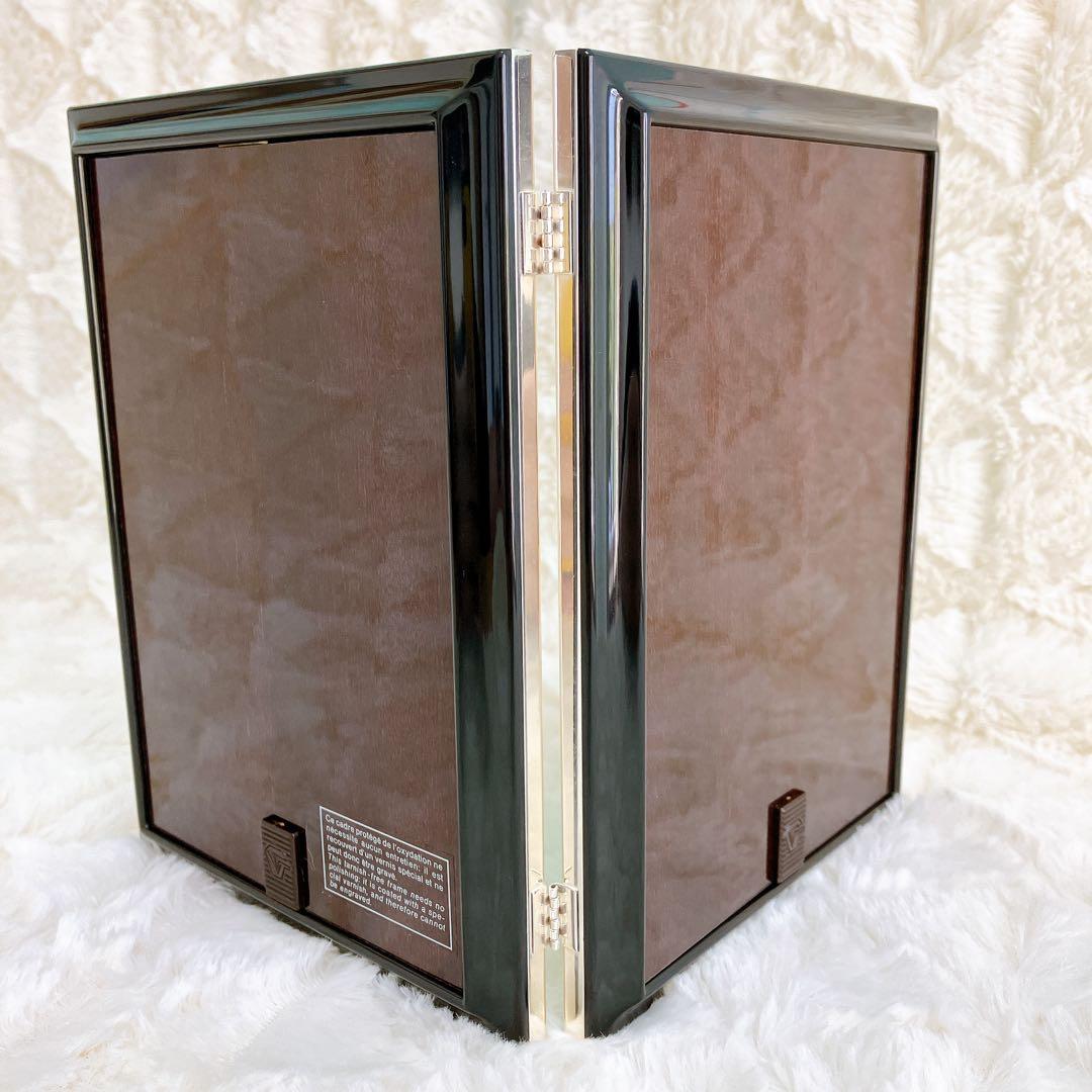 【希少✨】クリストフル　フォトフレーム　写真立て　2つ折り　ダブルフレーム