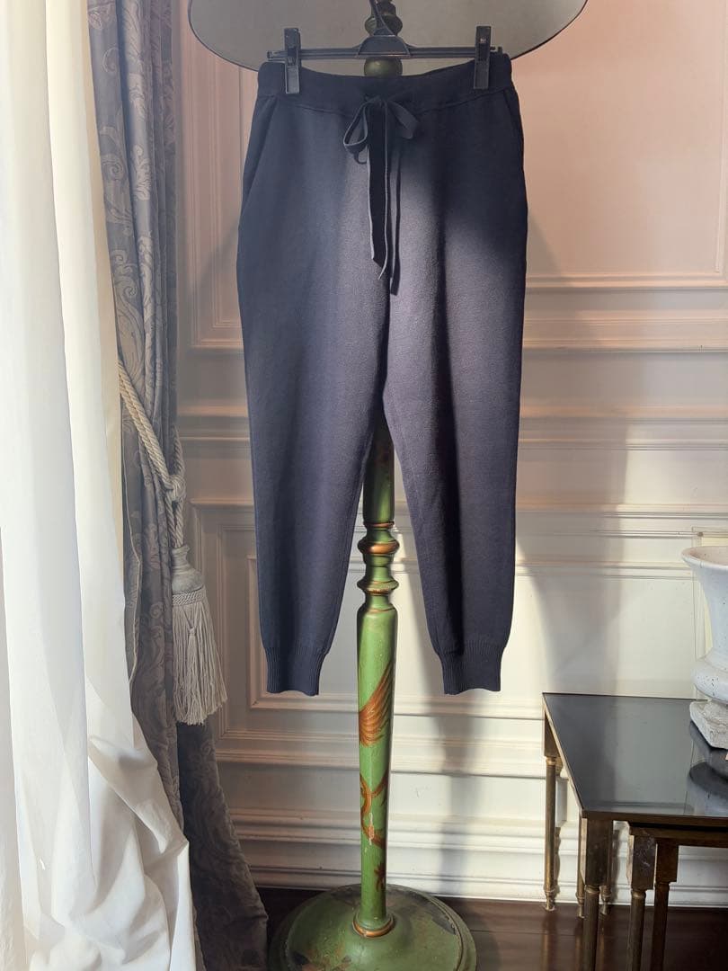 ドゥロワー2ネイビーカシミヤスエット