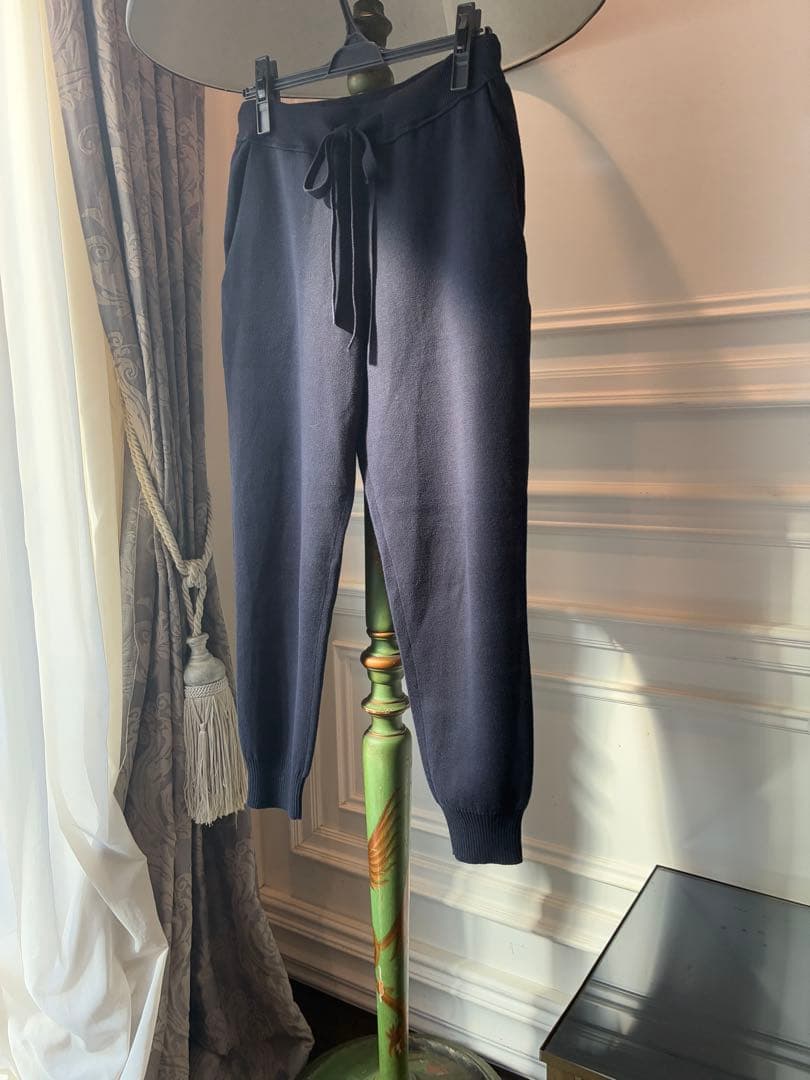 ドゥロワー2ネイビーカシミヤスエット