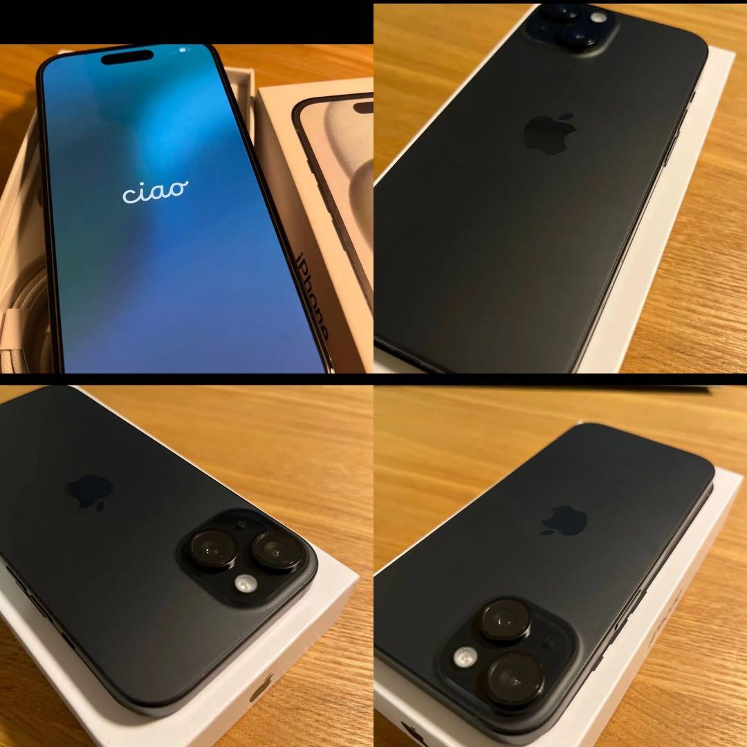 Apple iPhone 15 ブラック 128GB 米国版バッテリー100%