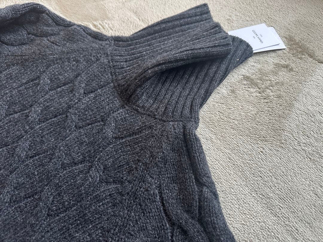 GRAN SASSO ケーブル編 タートルネック ミドルゲージ　新品　50