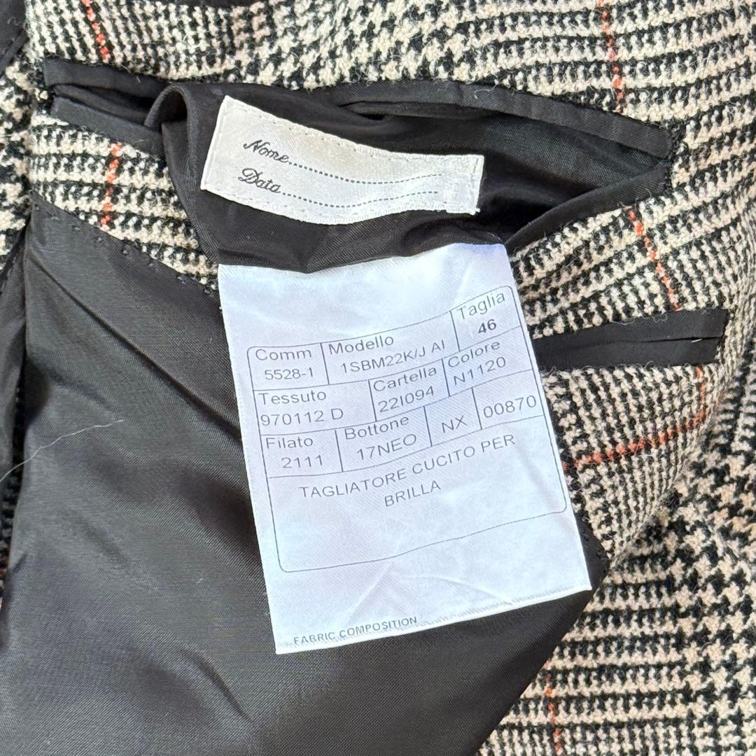 美品 近年 タリアトーレ ビームス別注 千鳥格子 ジャケット 46