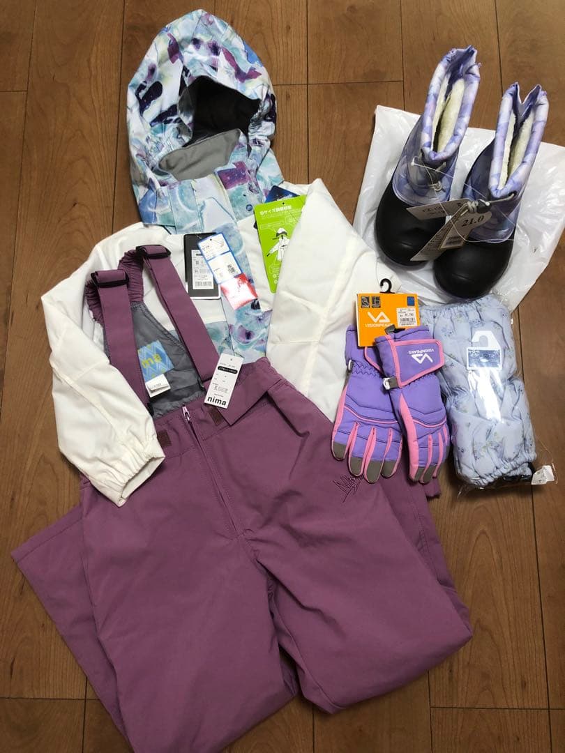 【値下げ】新品 スキーウェア スノーウェア セット キッズ 女の子 120