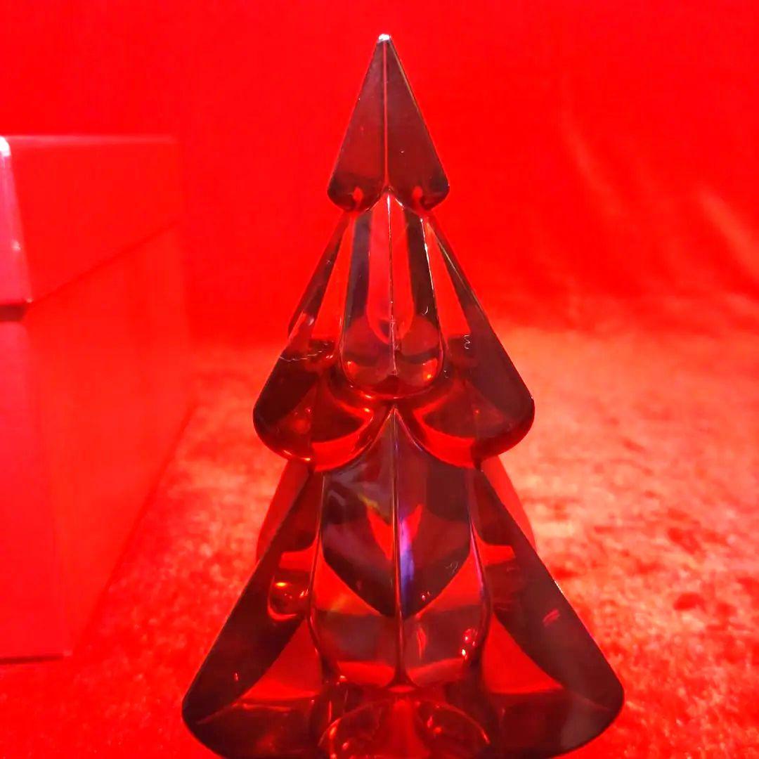 【特別価格】「バカラ スノーウィーツリー」のレッドです。傷を付けてしまいました。
