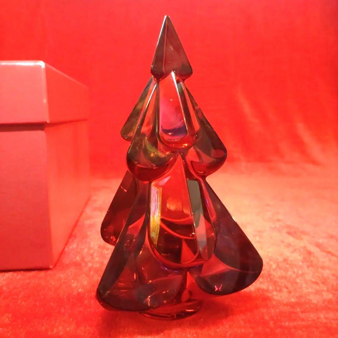 【特別価格】「バカラ スノーウィーツリー」のレッドです。傷を付けてしまいました。