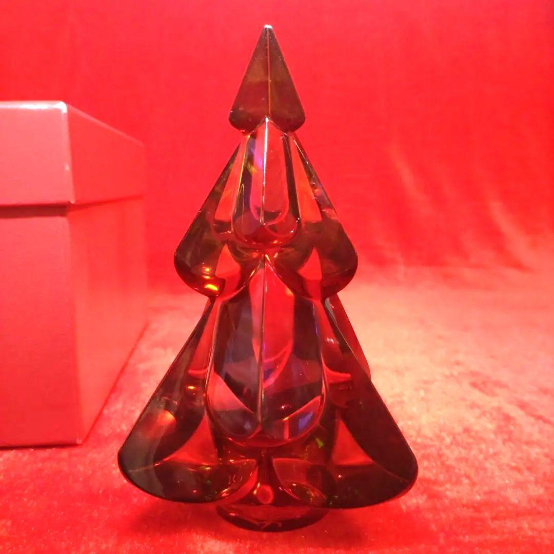 【特別価格】「バカラ スノーウィーツリー」のレッドです。傷を付けてしまいました。
