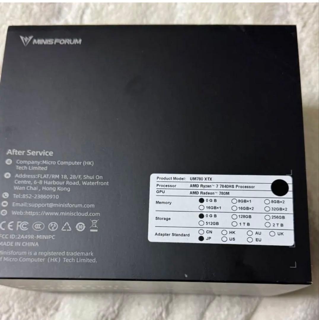 ジャンク　MINISFORUM UM780XTX