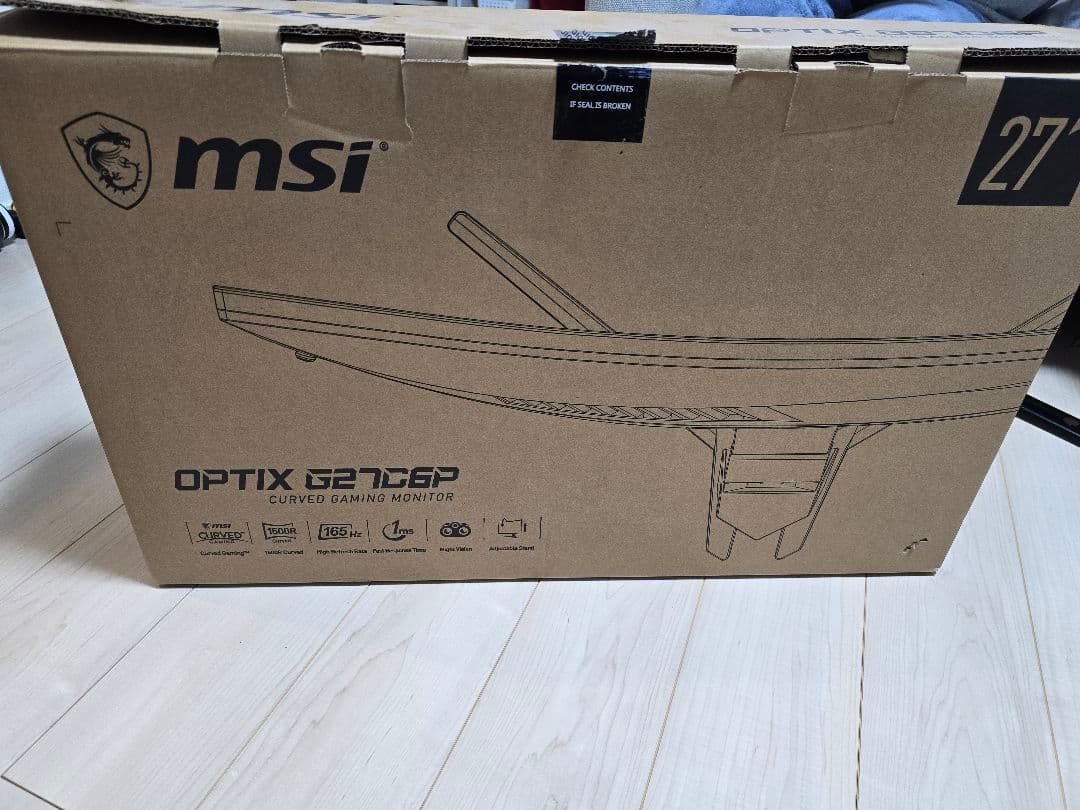 MSI OPTIX G27C6P ゲーミングモニター　165Hz 湾曲　動作済み
