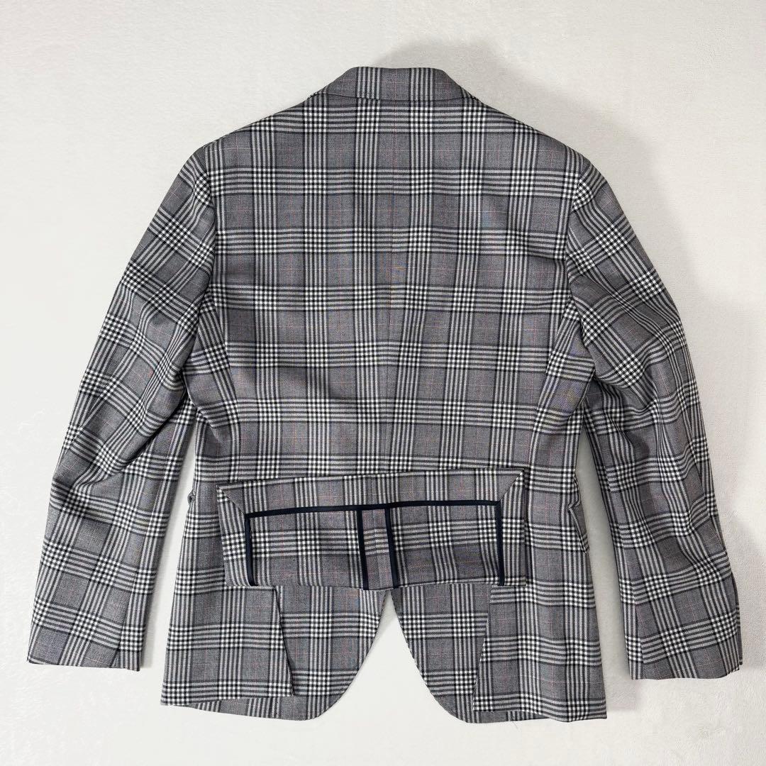 美品 スーツセレクト スリーピース セットアップ グレンチェック グレー A5