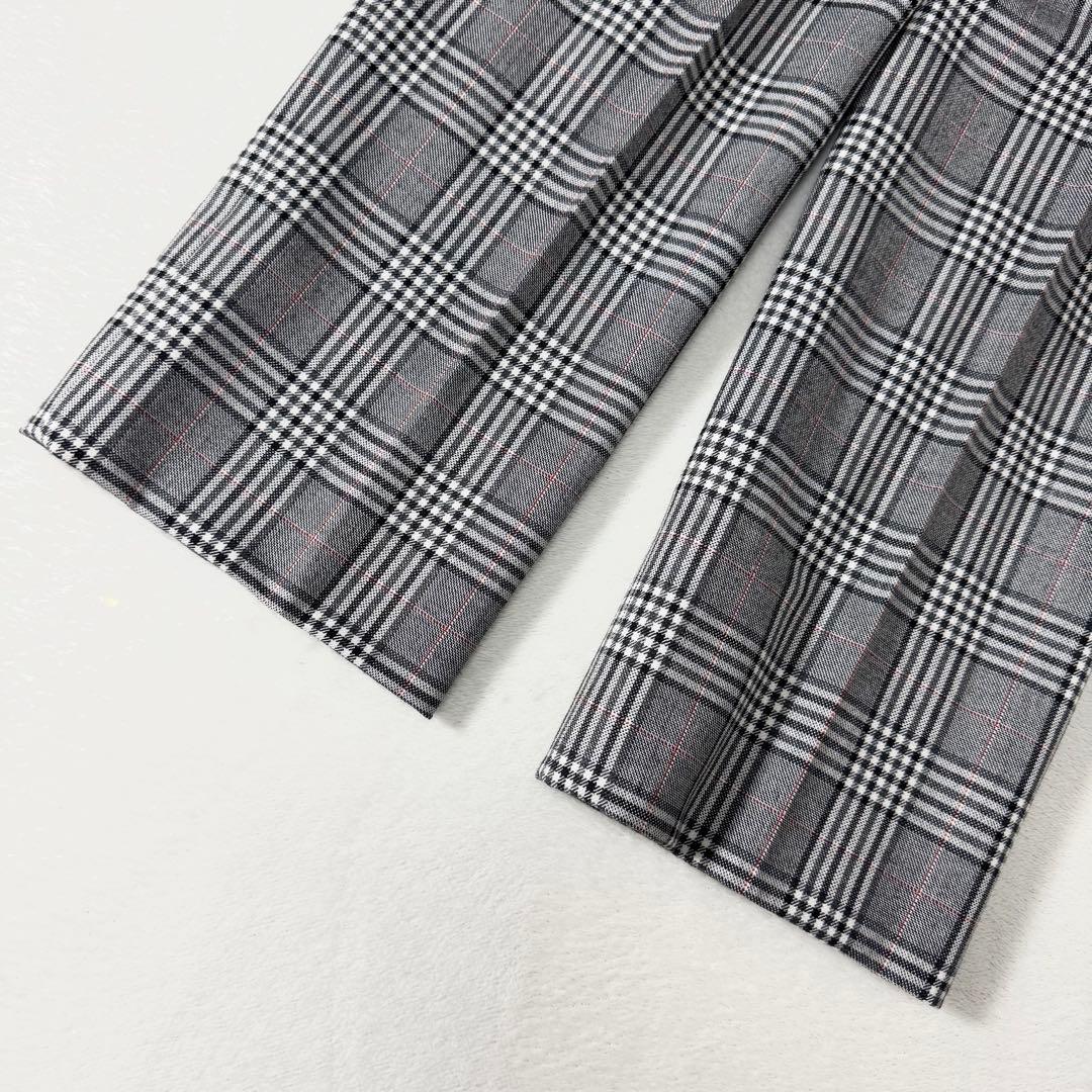 美品 スーツセレクト スリーピース セットアップ グレンチェック グレー A5