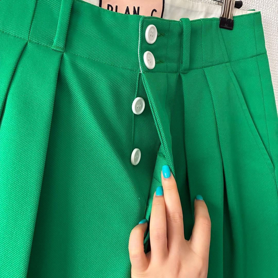 【SALE-極美品】PLAN C グリーンショートパンツ size 36