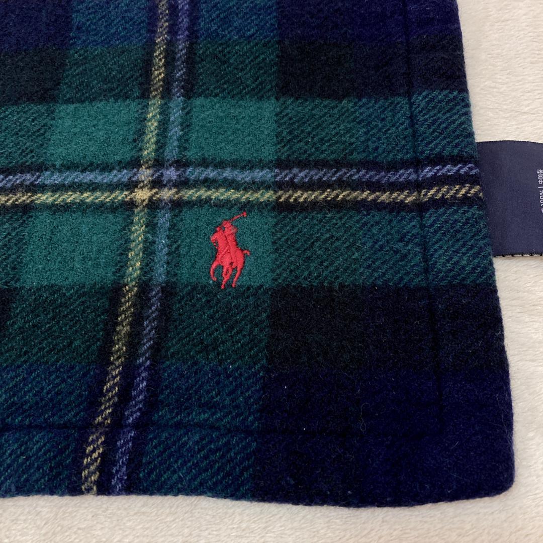 【新品】Ralph Lauren ラルフローレン チェック柄ひざ掛け ウール