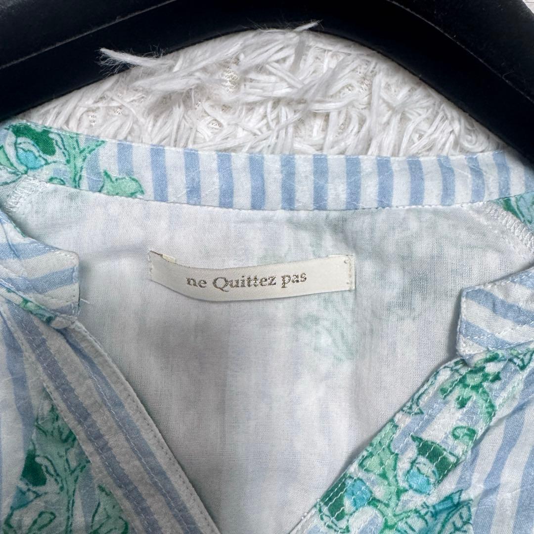 完売品 ヌキテパ コットン ジャカード リリー プリント フレア ドレス