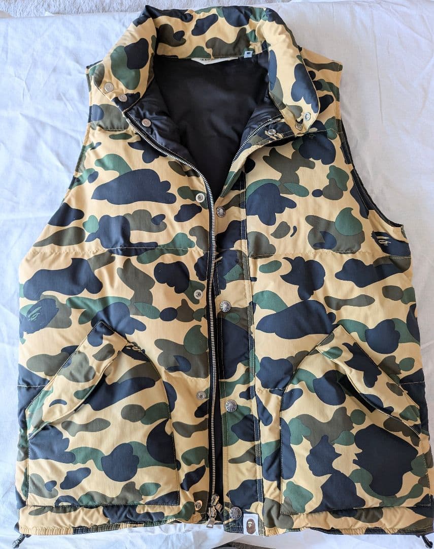 A BATHING APE カモフラージュ ダウンベスト M