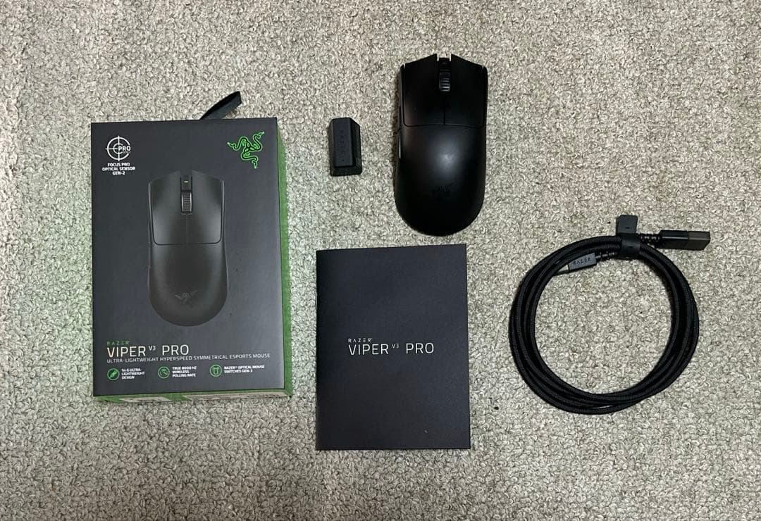 Razer viper v3 pro Black 8000kドングル付