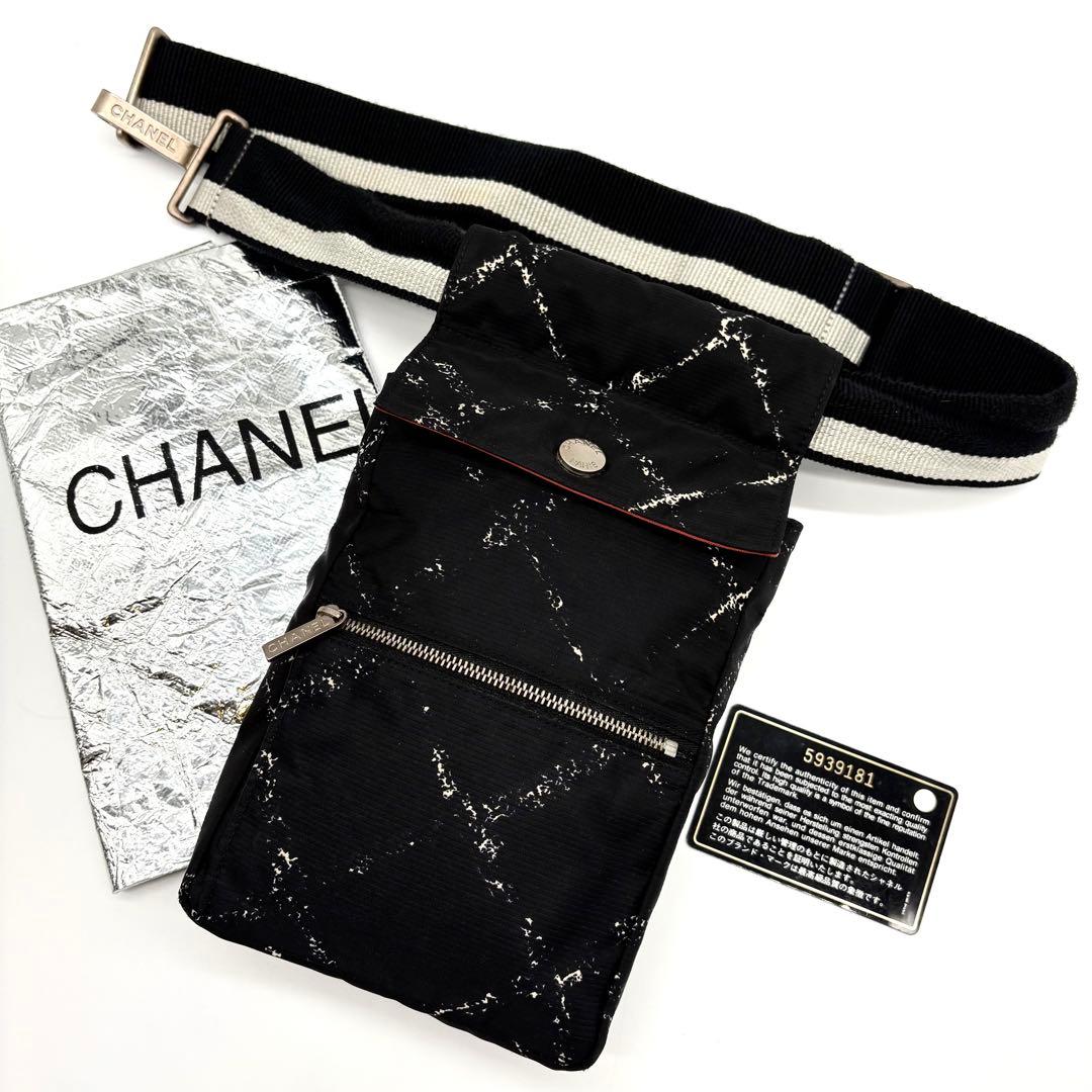 【極美品 Gカード】シャネル ウエストポーチ ショルダーバッグ シリアルシール