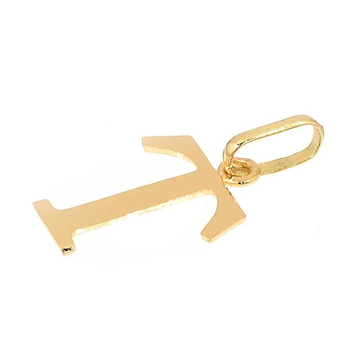 K18 18K イニシャル アルファベット T トップ ヘッド チャーム 新品