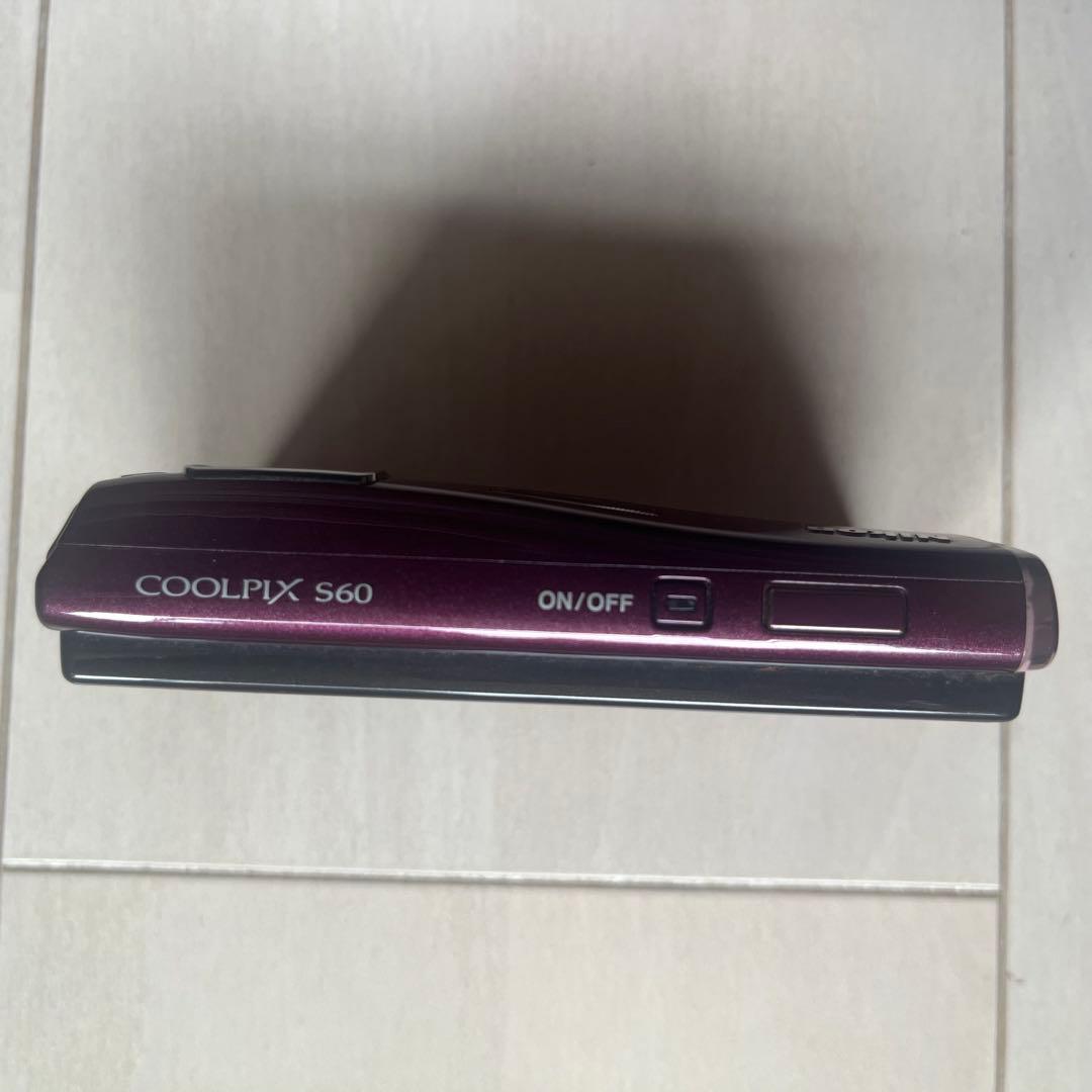 Nikon COOLPIX S60 ワインレッド デジカメ 動作確認済み