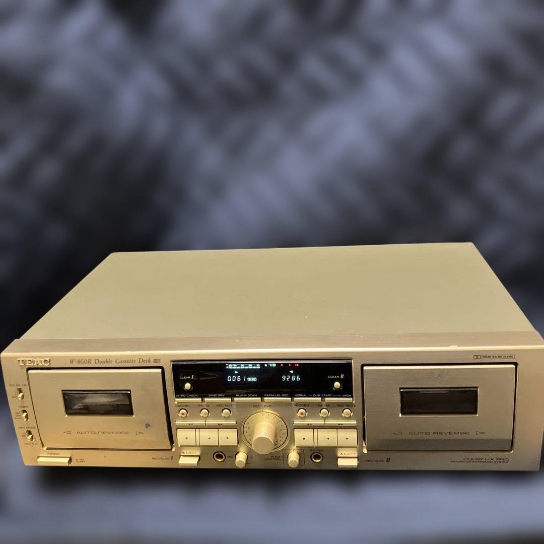 【如月価格】《完動品》TEAC W-860R Wカセットデッキ(リモコン付