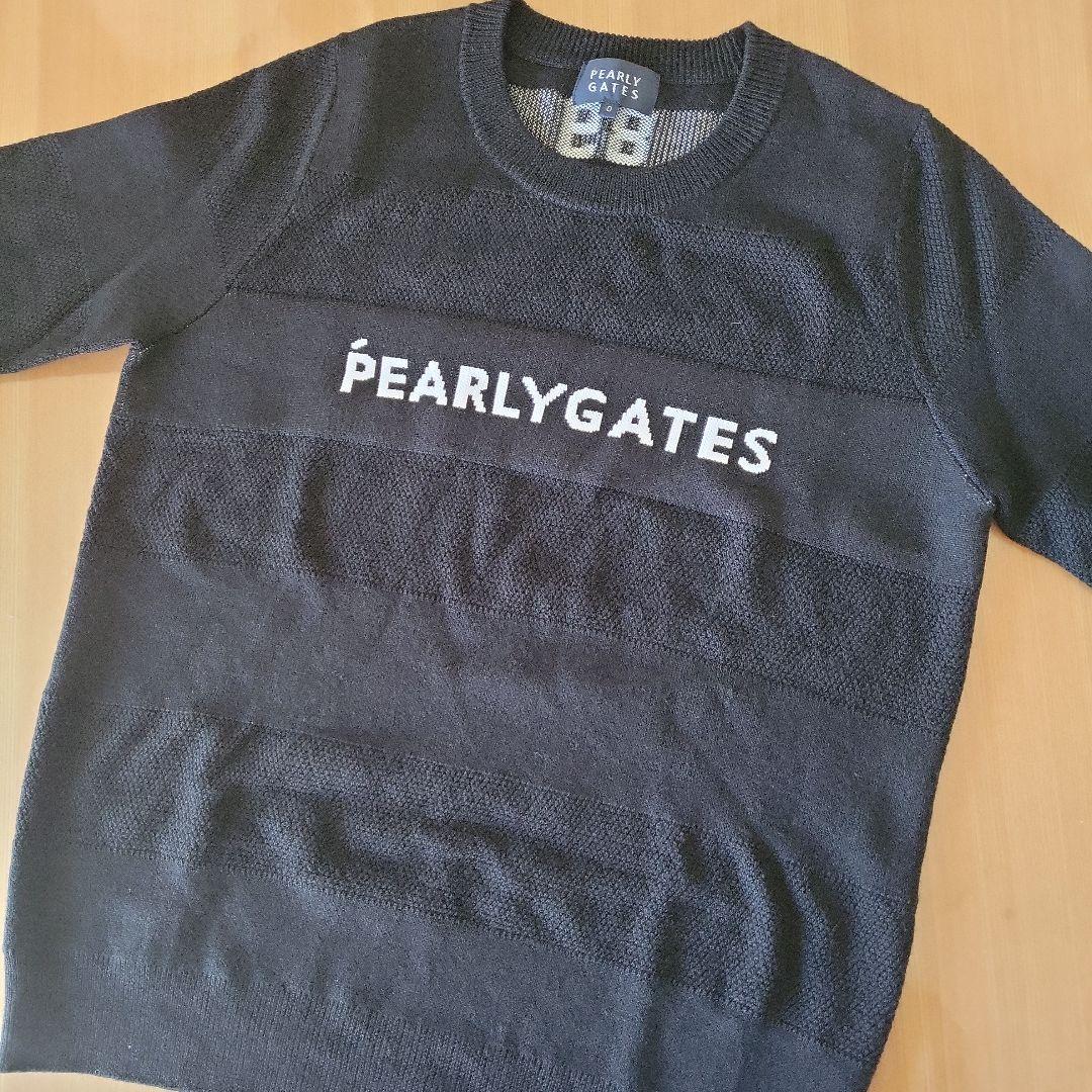 お洒落✨PEARLY GATES ウール100%ニット☆ブラック❤